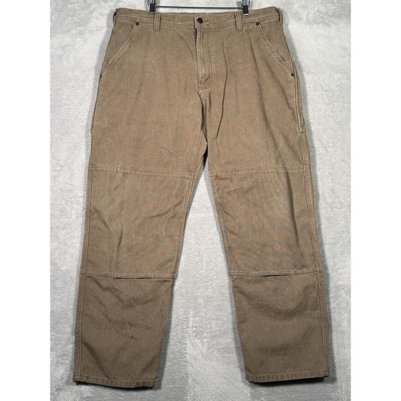 Patagonia Pants Mens 40x32 Brown Canvas Iron Forge Double Knee Work Heavy
